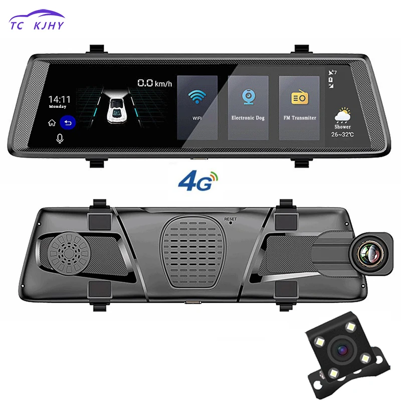 Dash Camera Recorder Bluetooth Auto 10 Inch Dash Cam Car DVR Mirror