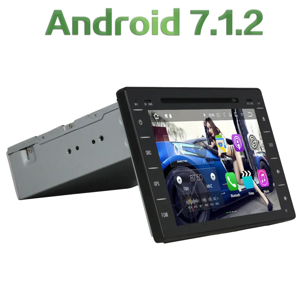 

8" 2GB RAM Android 7.1.2 Quad Core 1DIN Stereo Bluetooth Hands-Free Car Multimedia Player Radio for Toyota Hilux 2016 2017 2108