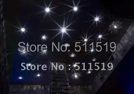

warm white fiber star ceiling kit , 10W light engine+30pcs crystal diamond+30pcs 2.0mm pmma fiber 3m long
