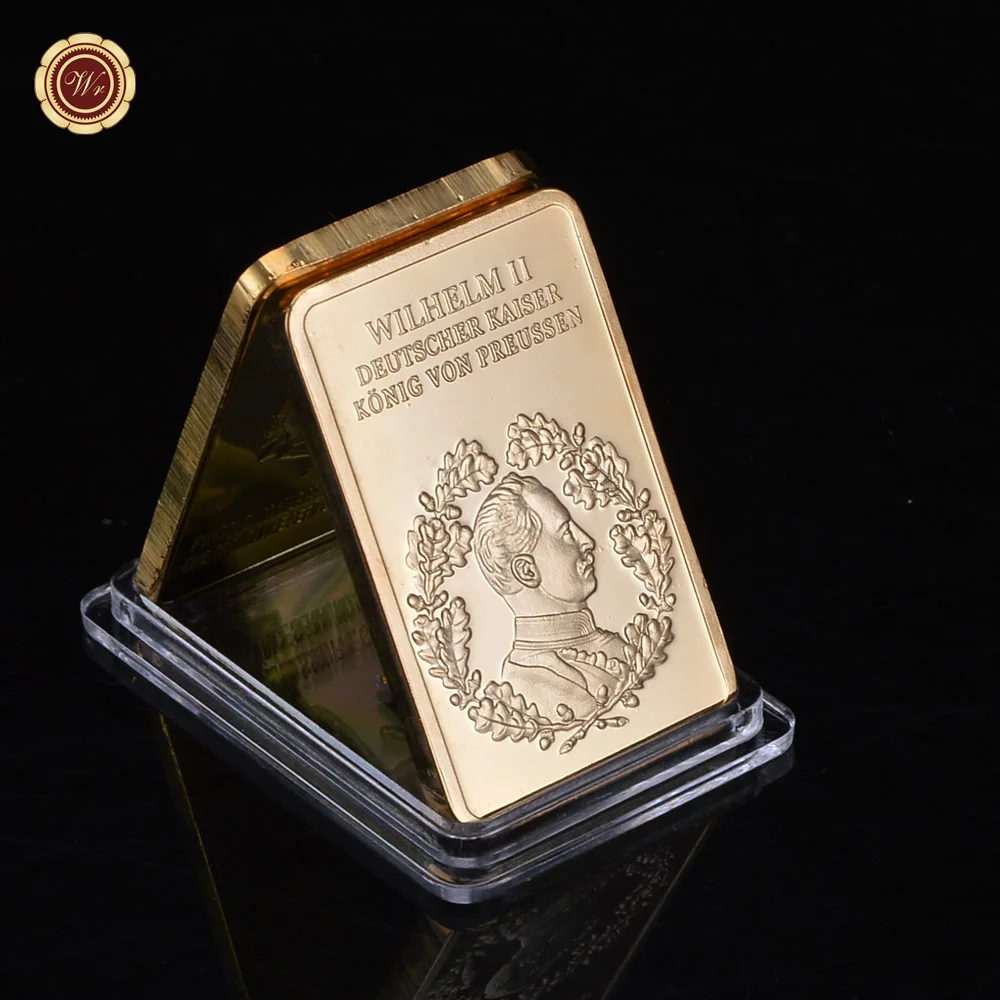 1000 Dollar Gold Bar 999 Gold Plated Challenge Bars with USD 1000 Plastic Card