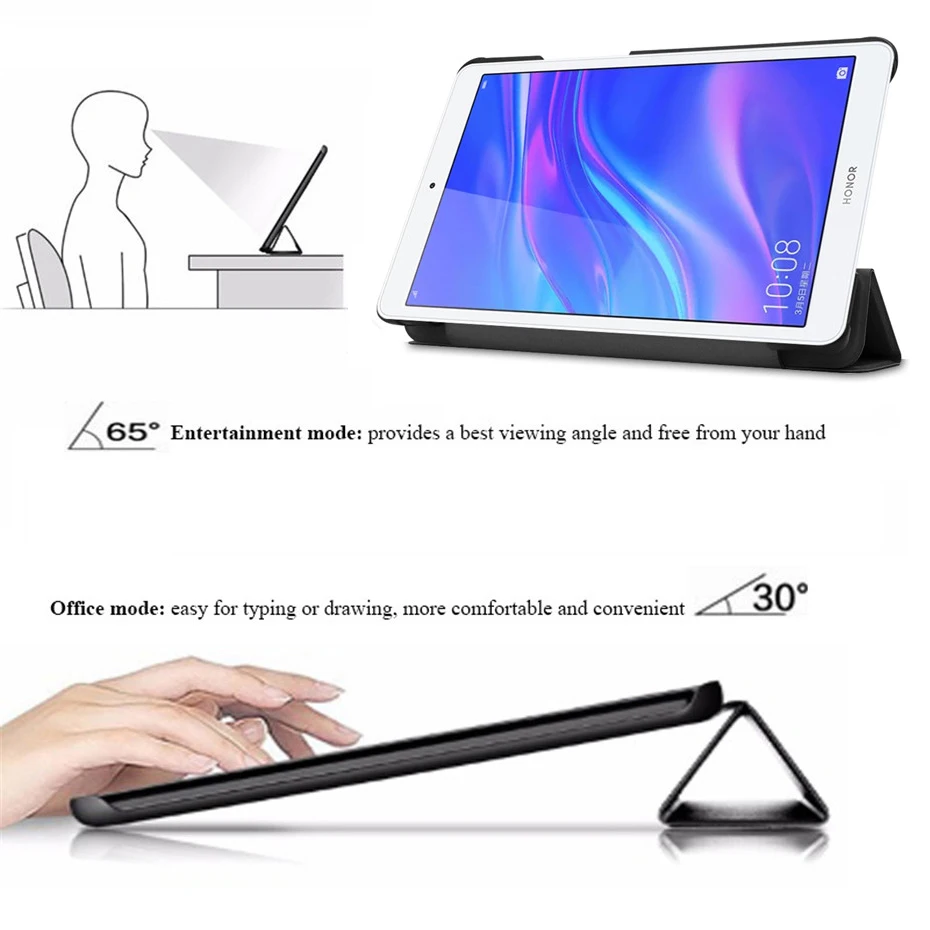 Чехол для Huawei MediaPad T5 8 0 трехскладной чехол с подставкой Honor Play Pad 5 + igift|Чехлы