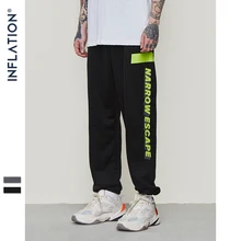 Спортивные штаны для мужчин, уличная одежда, мужские штаны для бега,, Осень-зима, хип-хоп стиль, флуоресцентный зеленый принт, 9358S