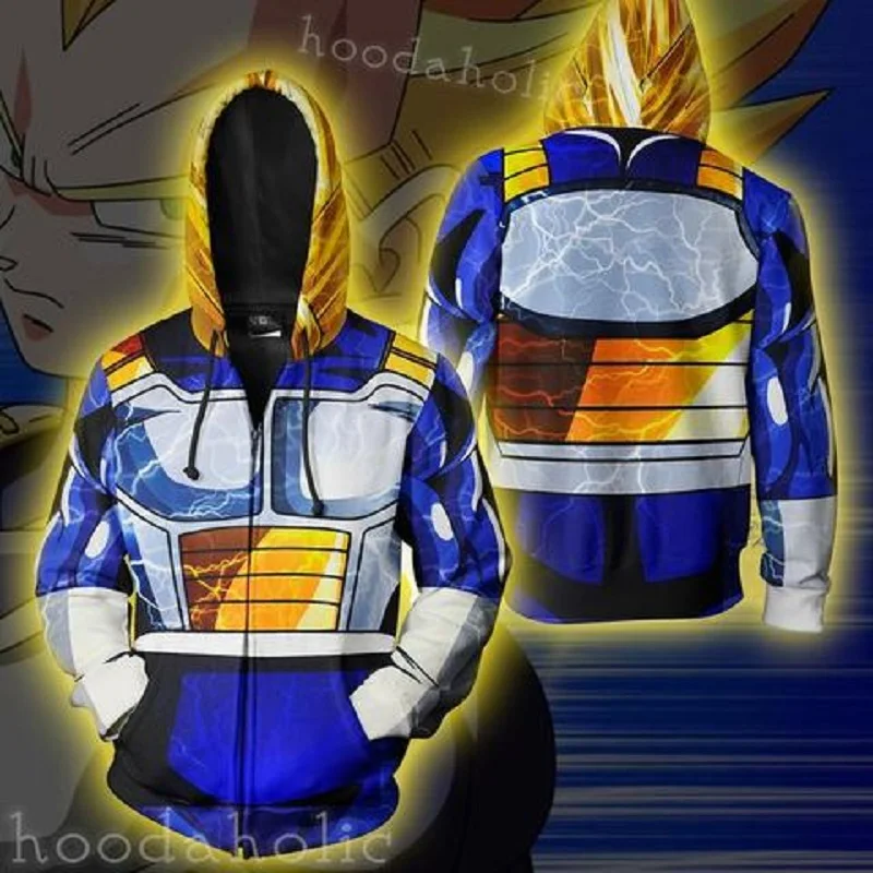BIANYILONG осенне-зимняя куртка на молнии с объемным принтом Dragon Ball Vegeta 2019 | Мужская