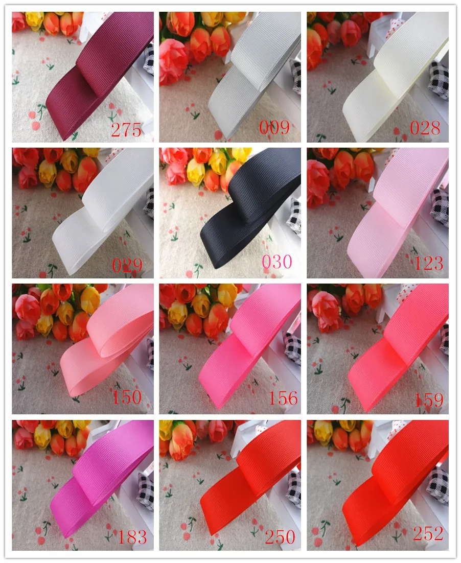 10 yards Solid Color Grosgrain Ribbon for Gift Packaging DIY handmade materials ribbon decoration ribbon supplies grosgrain ribbon