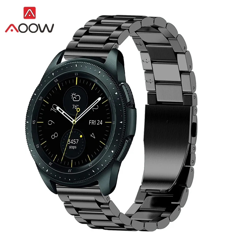 Ремешок AOOW из нержавеющей стали для Samsung Galaxy Watch 42 мм 46 металлический браслет
