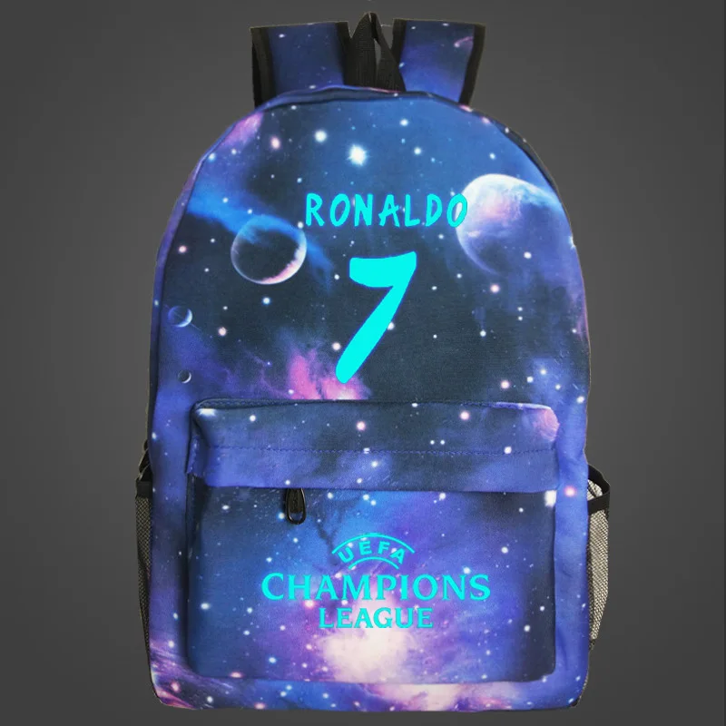 Luminous Teenage Backpack Boys Girls School Bags C Ronaldo Printing Schoolbags Night Rucksack Satchel Mochila BP0257 (11)