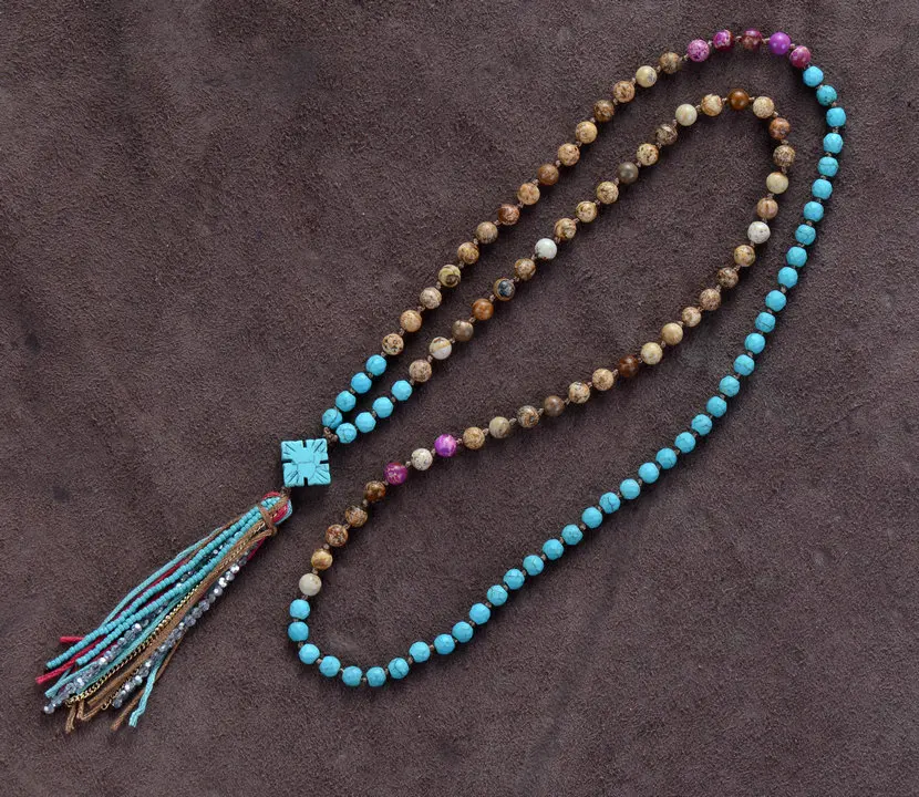 semi precious beads necklace