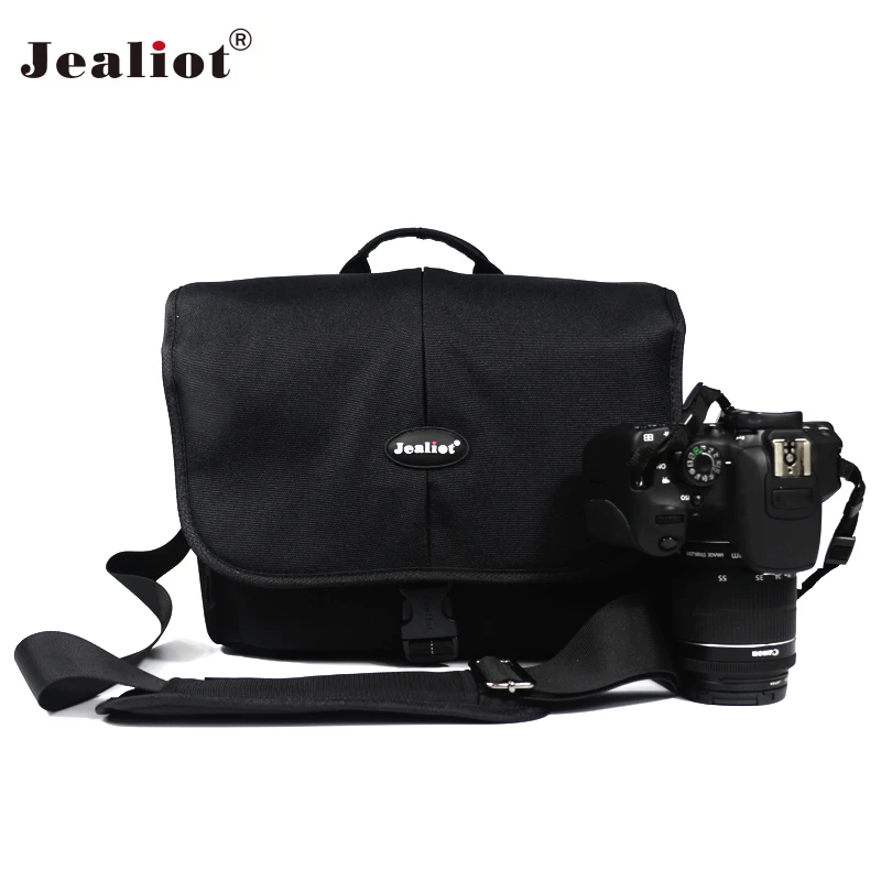 Купить Jealiot сумка для камеры Сумка SLR DSLR сумка на плечо водостойкая цифровая камера Объектив Видео Фото чехол для Canon 1300d Nikon a6000