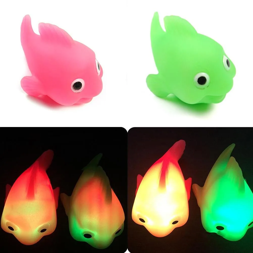 

1 PC Fish Light Bathroom LED Fish Light Kids Toys Water Induction Waterproof In Tub Decoration Fish Tank Colorful Change Lamp