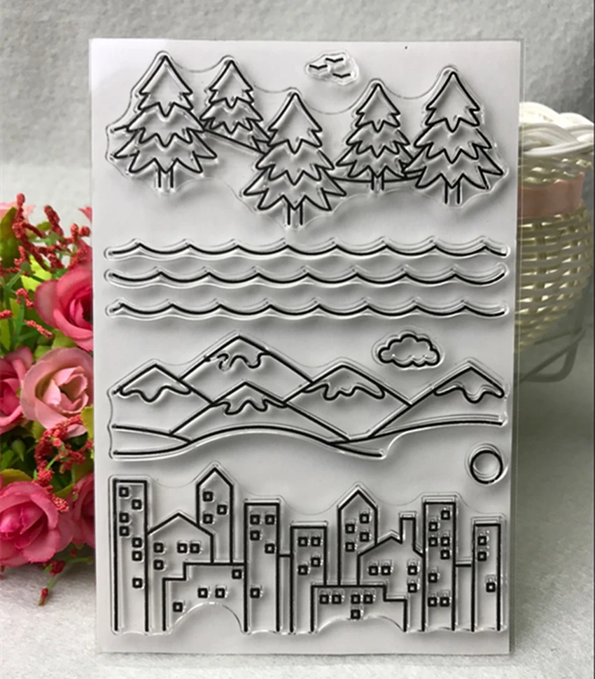 

The tree house stamp Clear Stamp for Scrapbooking Transparent Silicone Rubber DIY Photo Album Decor