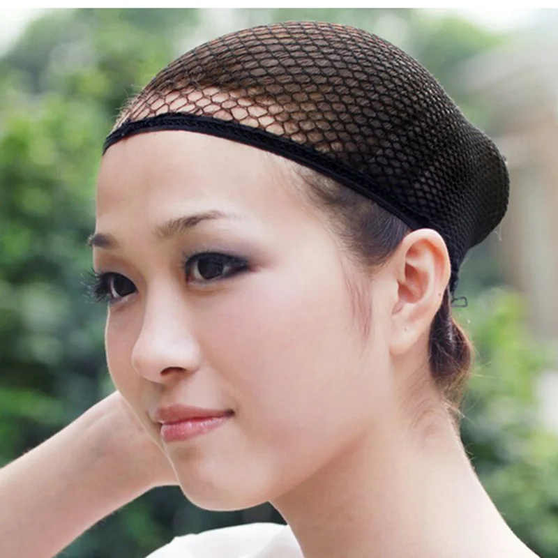 

1pc Adjustabe Hair Styling Tools Black Elastic Stretchable Hair Braider Hair Snood Nets Mesh Wig Cap
