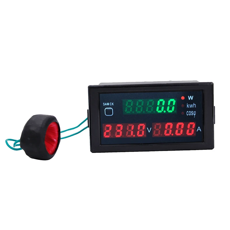 AC 200.0-450.0V 0-100A Digital LCD Power Meter Voltmeter Ampmeter 0-45000W