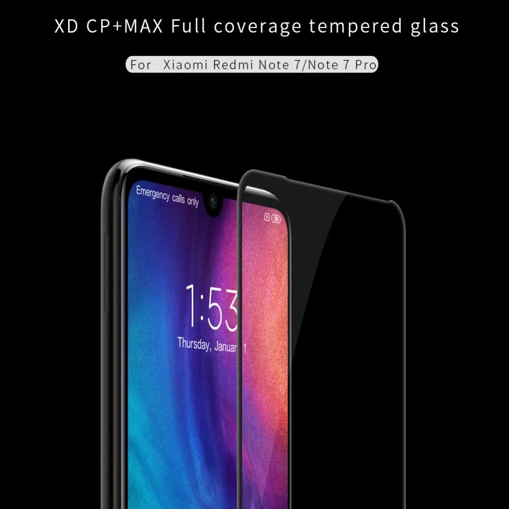 

NILLKIN XD CP+MAX Full coverage Tempered Glass Screen Protector for Xiaomi Redmi Note 7 Pro Glass Redmi 7 Safety Protective film