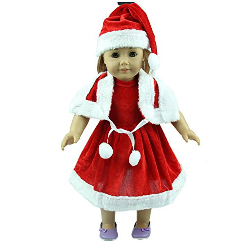 American Girl Christmas 3pieces Outfits Fit for 18 Inch Doll Costume