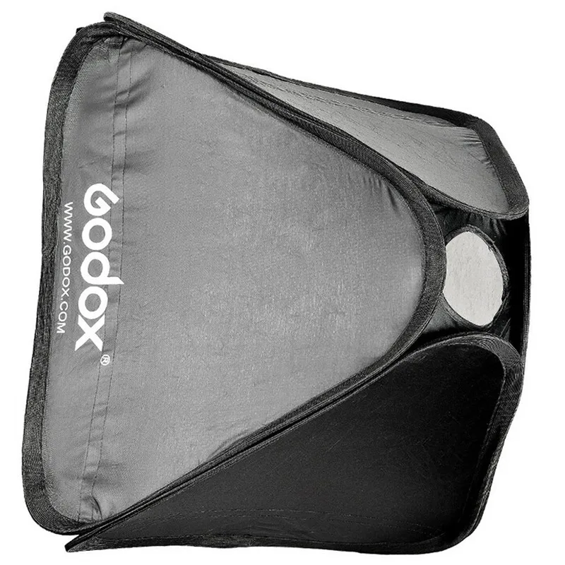 Godox 50x50 см софтбокс+ s-образный кронштейн Bowens держатель+ сумка комплект для вспышки камеры