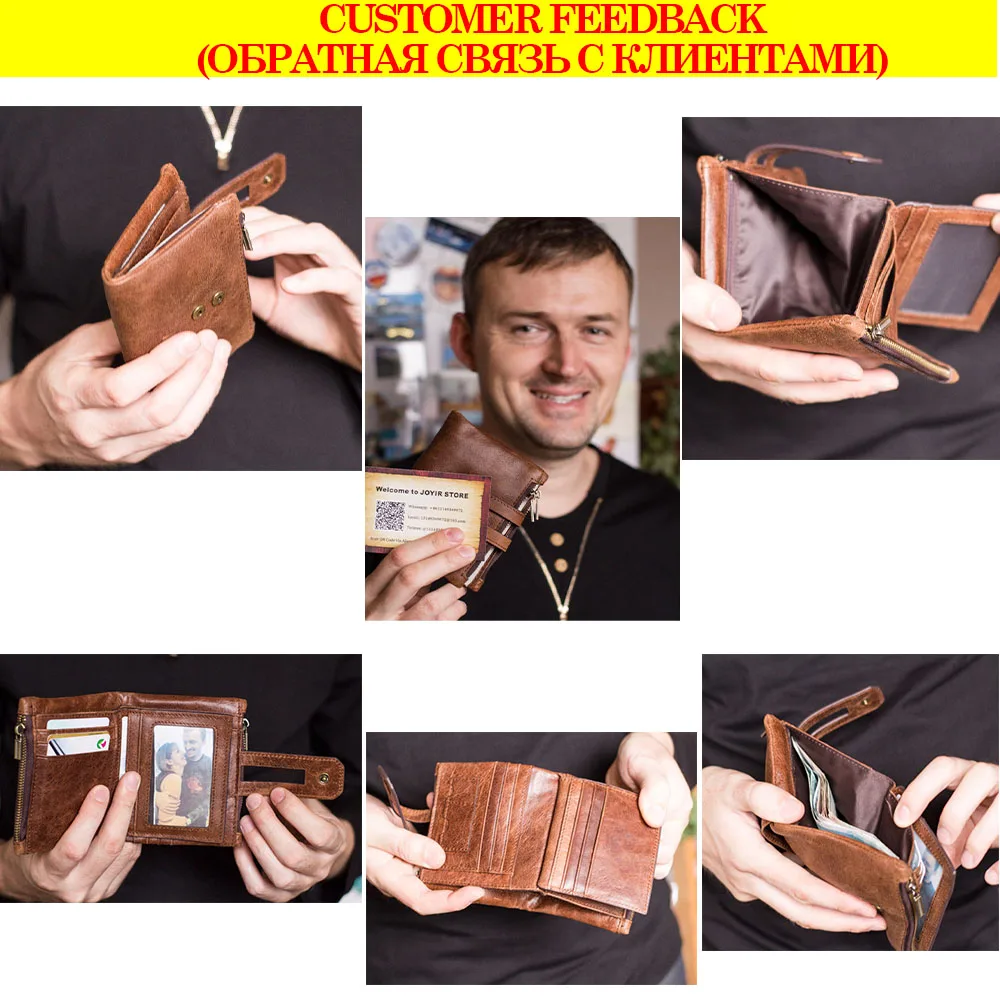 Мужской кошелек из натуральной кожи JOYIR для монет мужские кошельки мужской с