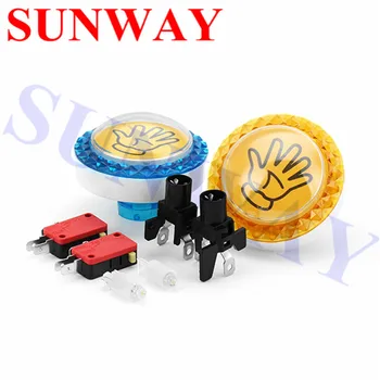 

5PCS/Lot Arcade Game 12V LED 60MM Dome Shaped Illuminated Push Button with Microswitch for NAME JAMMA Mulitcade machine