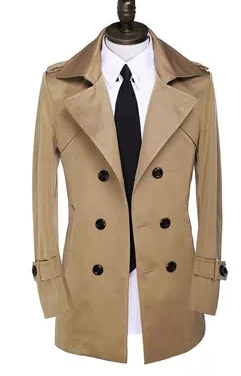 Черный мужской Тренч s, приталенный бренд casaco masculino, мужской Тренч, Мужское пальто, jaqueta masculina manteau homme размера плюс 9XL - Цвет: Хаки