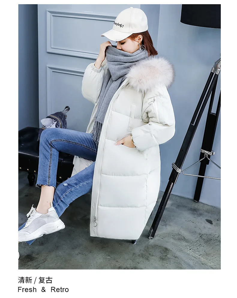 Cotton-padded Woman Long Paragraph. 2018 New Pattern Easy Down Cotton Winter Clothes Seta Lead Loose Coat Woman Cotton-padded Leather Jackets