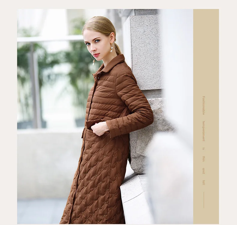 Down Coat Women Long Over Knee Jackets 2018 Winter Light Down Over Coats For Female Elegant Korean White Duck Down Clothes CH579 (3)