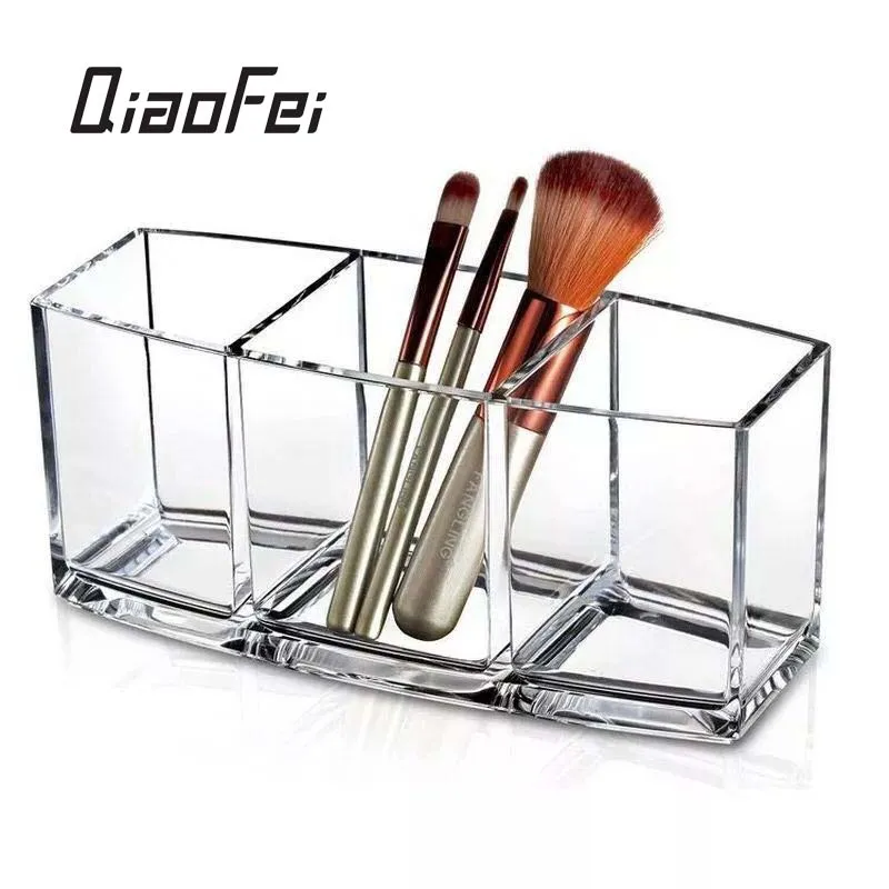 

QiaoFei Acrylic Makeup Organizer Cosmetic Holder Makeup Tools Storage Box Organizadora Brush and Accessory Organizer Box
