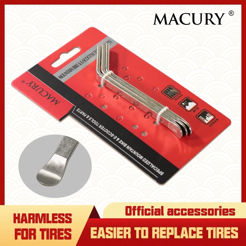 Macury Metal Tyre Lever For Removing Bike And Electric Scooter Outer Tires Steel Bicycle Tire