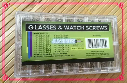 Hot Watches Eye Glass Screws 900 Assorted Micro Glasses Storage Case Repair Watch