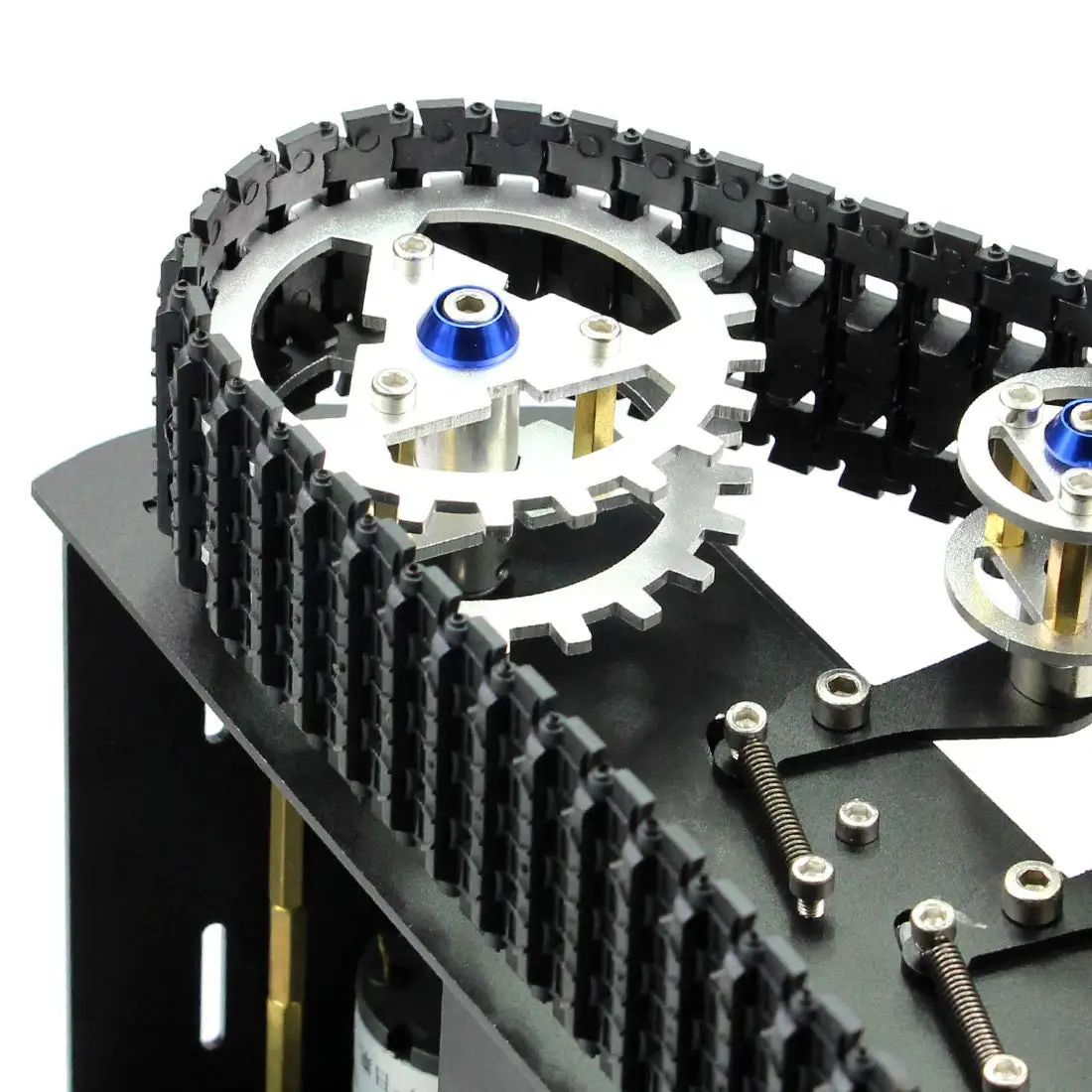 Алюминиевый сплав Робот Танк шасси робот ручной работы DIY комплект светильник амортизирующий амортизационный баланс Танк робот шасси для Arduino