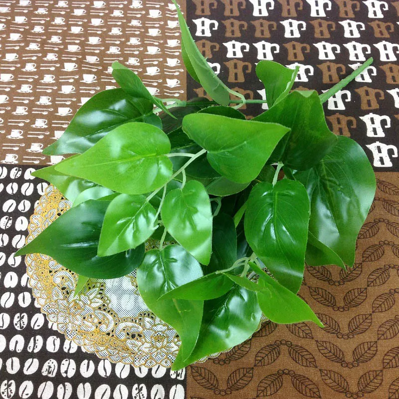 

7 Cross DIY Artificial Plastic Grass Leaves Flowers Flores Plants Glued Plants for Home Store Garden Creative Wedding Wall Decor