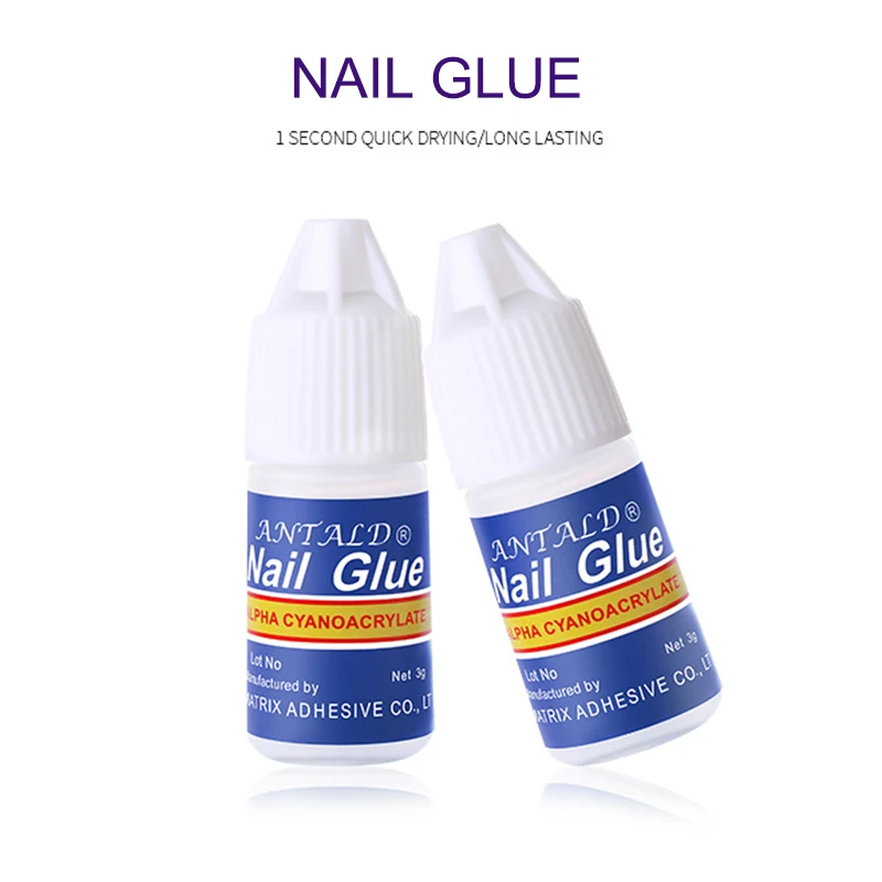 10 Pcs Nail Glue for UV Acrylic Rhinestones Stickers False Tips Nails