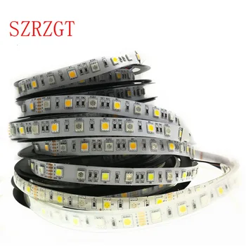 

free shipping 5m 60led/M 300 leds SMD 5050 Mixed Color RGBW RGB + (Warm/Cool White) RGBWW RGBCW LED Strip 5pin DC12V IP67