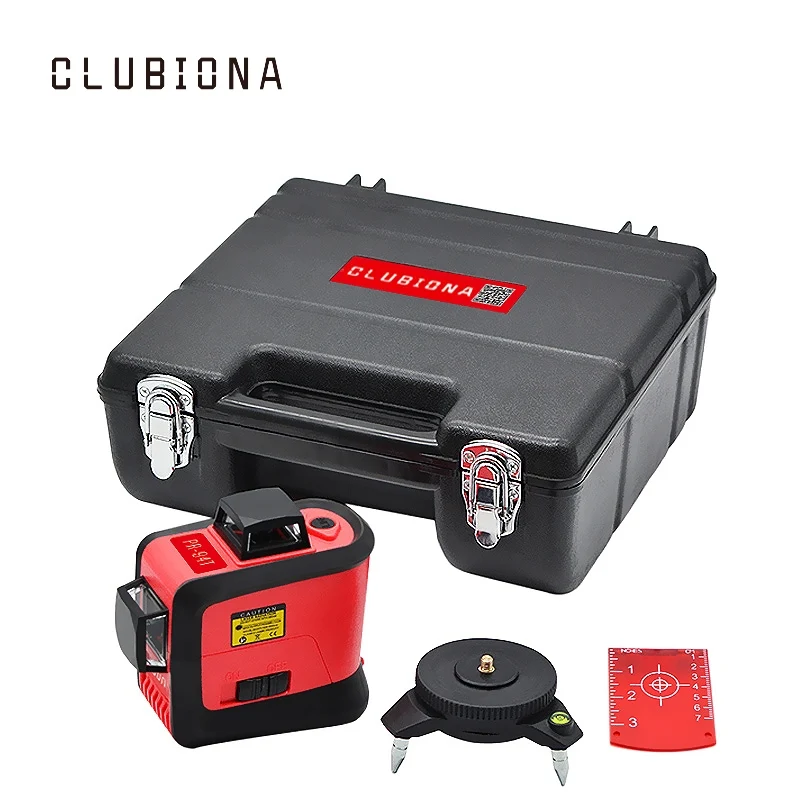 

CLUBIONA 3D 12 Line PR-94T Self-Leveling tilt slash functional vertical and horizontal Super Powerful 360 cross Line Laser level