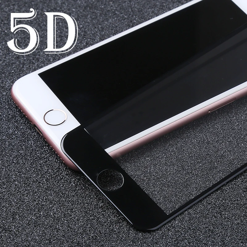 Высококачественная 5D полноэкранная Защитная пленка для iPhone 8 стекло 6 экрана 6s X 7