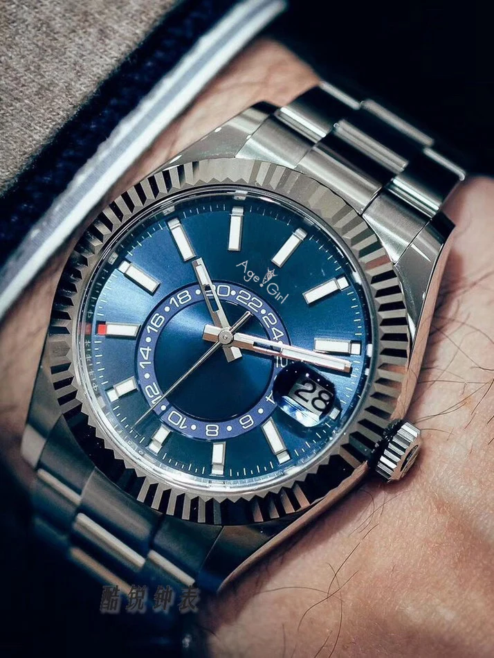 

Luxury Brand New Men Automatic Mechanical Watches Sky Ceramic Bezel Crystal Sapphire AAA+ Quality Rose Gold Coffer Silver