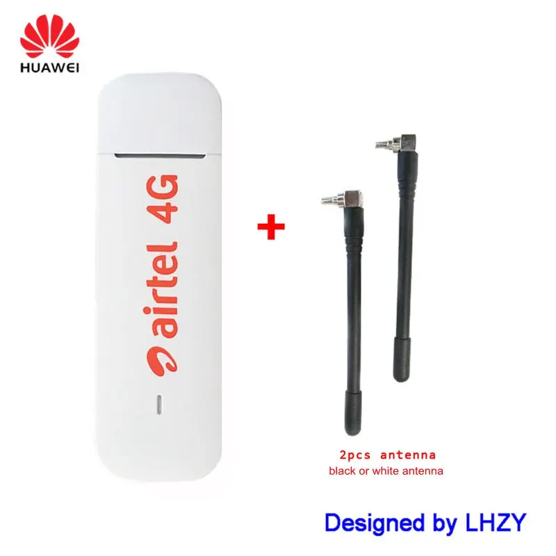 Разблокированный huawei E3372 E3372h-607 4G LTE 150 Мбит/с USB модем USB ключ Поддержка всех диапазонов+ 2 шт CRC 4G антенна