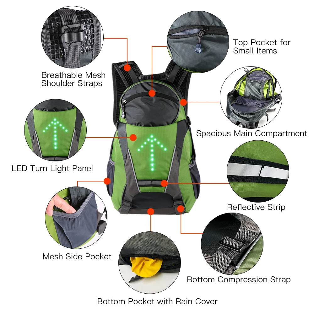 Discount Lixada Bike Bag New LED Turn Signal Light 18L Cycling Bicycle Backpack Reflective Bag Pack for Outdoor Safety Night Riding 1 Discount Lixada Bike Bag New LED Turn Signal Light 18L Cycling Bicycle Backpack Reflective Bag Pack for Outdoor Safety Night Riding 1