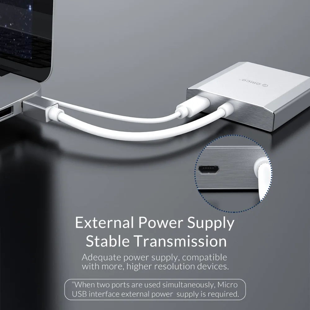 Адаптер Mini DisplayPort ORICO 4k 60/30 Гц 1 2 версия адаптер с двойным для мужчин и женщин