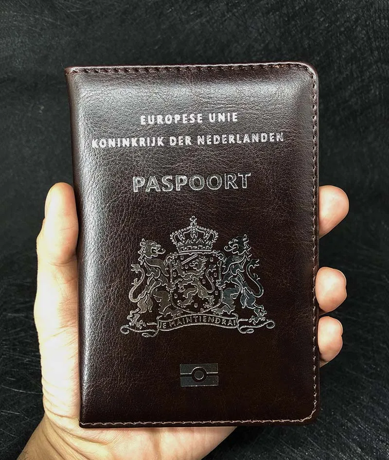 Nederland Обложка для паспорта мягкая из искусственной кожи Nederland голландская Женская Обложка для паспорта Nederlanden netherland paspoортопедическая - Цвет: Слоновая кость