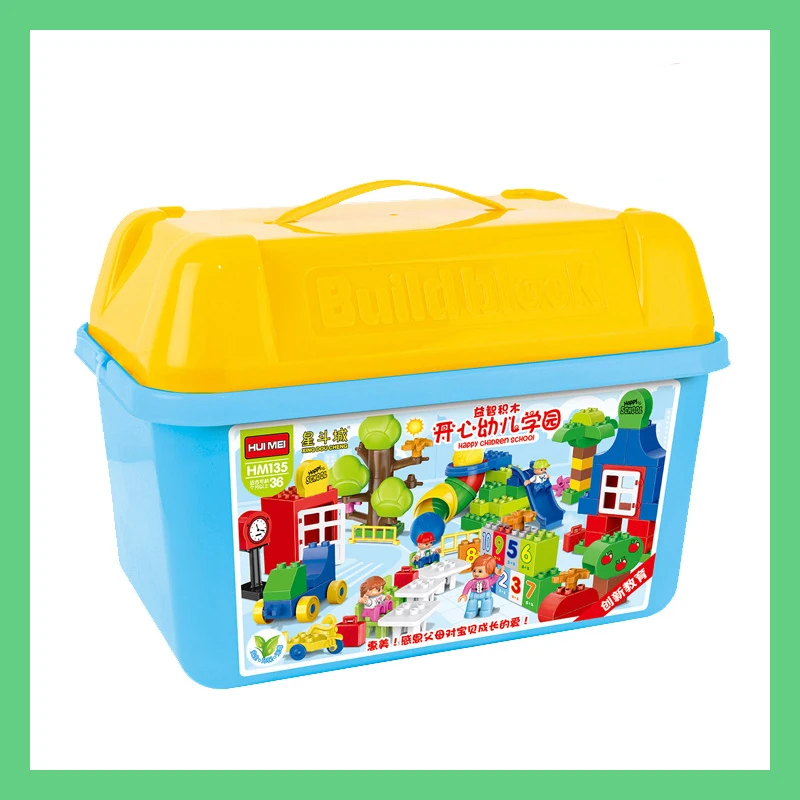 

Compatible Legoe Duplo 106Pcs Large particle Building Blocks toys for children bricks Kids Baby gifts