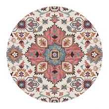 Ретро Индийский Мандала Круглый ковер для гостиной круглый коврик с цветочным принтом для детской комнаты большой геометрический Коврик