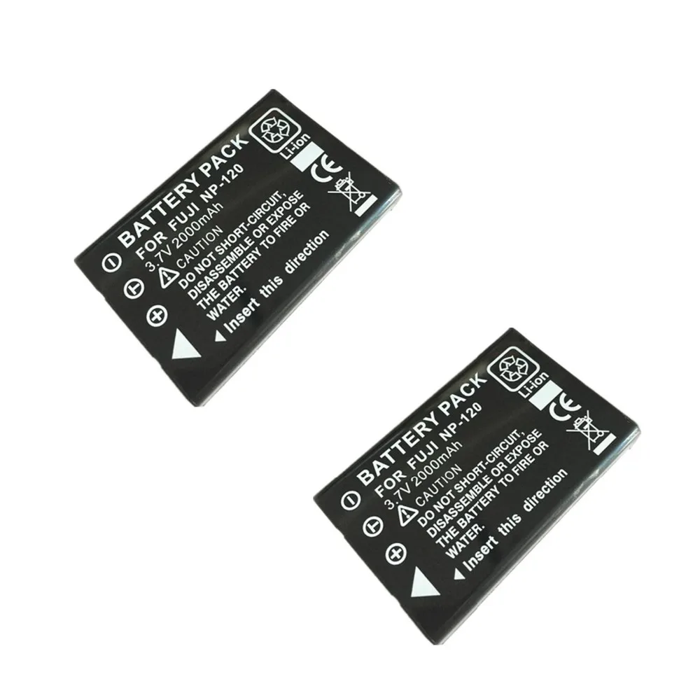 

2 pcs 2000 mAh NP-120 NP 120 Battery for Fuji NP120 Pentax DL17 Kyocera-Contax BP1500 RICOH DB-43 FinePix F11 FinePix M603 FineP