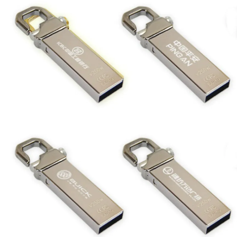 Дешевый Usb flash drive индивидуальные металлический логотип usb flash drive 4 ГБ 8 ГБ флешки USB 2.0 Memory Stick ключ мини накопитель 20pics Бесплатная логотип