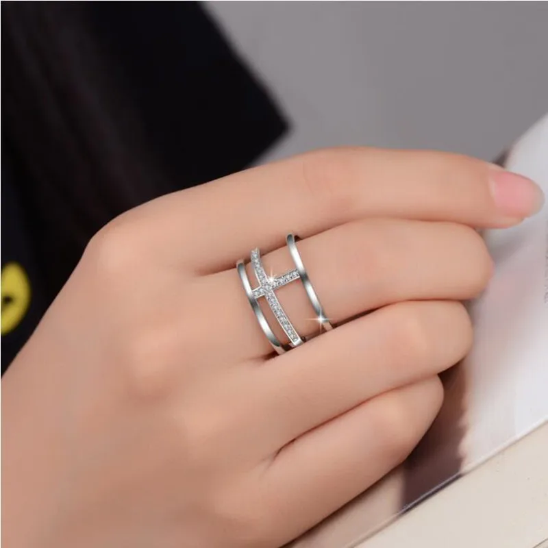 Anel Masculino Anillos 925 кольца из стерлингового серебра для женщин многослойное безразмерное кольцо на палец винтажная тайская бижутерия Cz для влюбленных