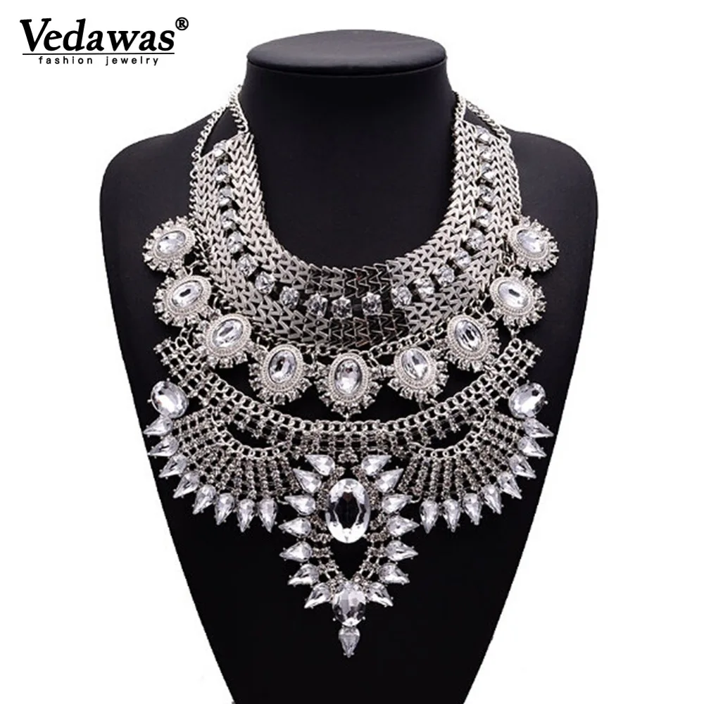 

2019 New Design Summer Style Long Bohemian Alloy Maxi Necklace Big Exaggerated Crystal Pendant Necklaces Collier Jewelry XG737