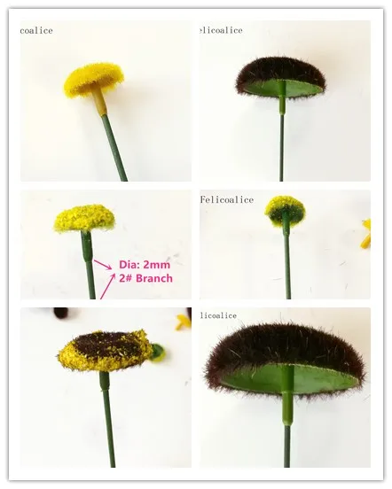 

20~200pcs Artificial Plastic Flower Stamens For Nylon Stocking Silk Flower Accessories Chrysanthemum Gerbera Sunflower Stamens