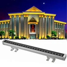 Светодиодный настенный, с омывающим светом Красочные RGB с высокой мощностью и линии IP65 Водонепроницаемый Открытый 9w12w18w24w30w36w48 полосы он-лайн наружное освещение