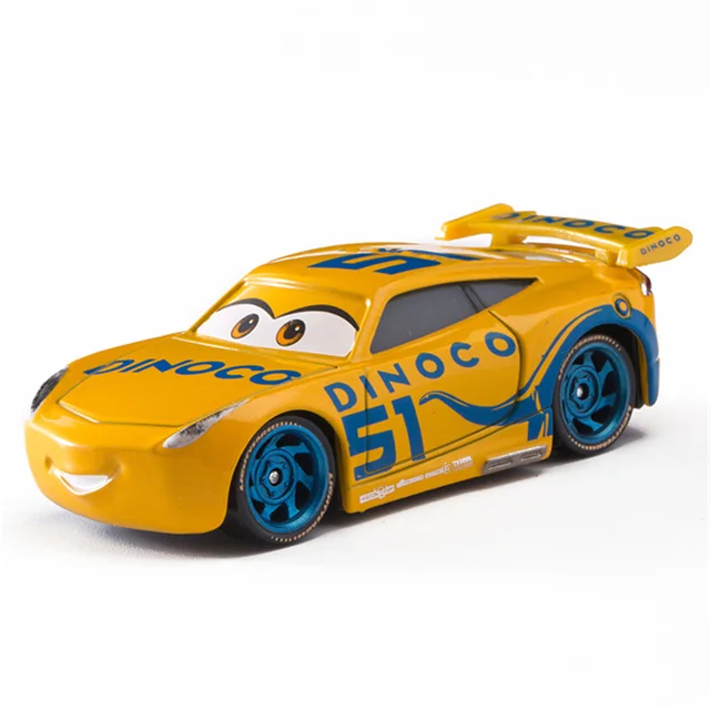 Cruz Ramirez Disney машинок пиксара и с рисунками из мультфильма «Тачки 2 3 № 123 гоночный автомобиль Lightning McQueen Джексон Storm Крус Mater 1:55 Diecast металлического сплава Модель автомобиля игрушки подарки - Цвет: Cruz Ramirez