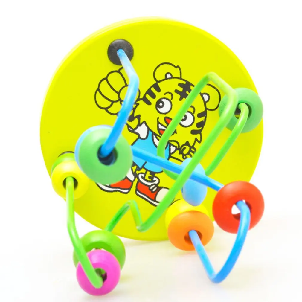 Игрушка для раннего развития для детей малышей цвет деревянная игрушка мини вокруг бусины развивающие Математика детские игрушки