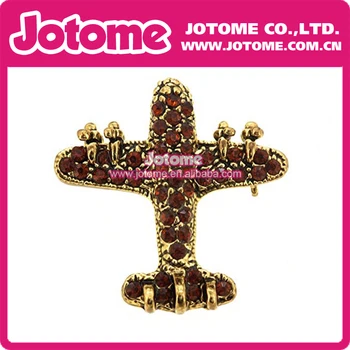 

Vintage style Golden Airplane Pin Brooch