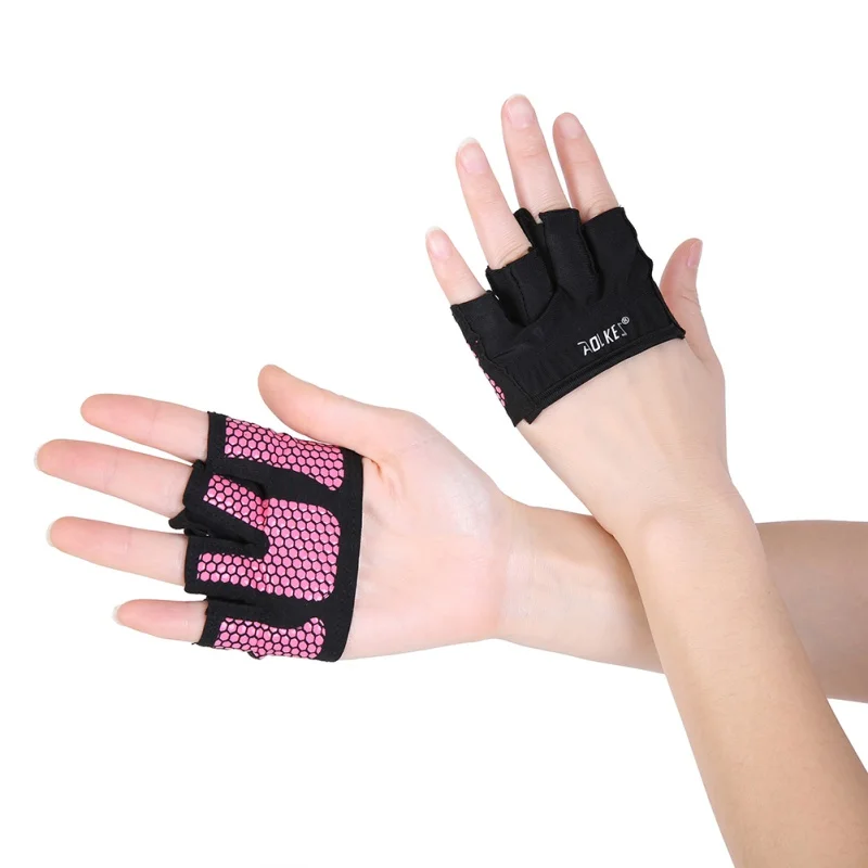 1 пара Противоскользящих мужских и женских перчаток для тренажерного зала, дышащие перчатки для бодибилдинга, тренировок, занятий спортом, фитнеса, кроссфита
